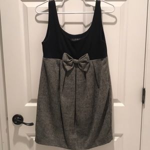 Black and grey forever 21 dress with bow
